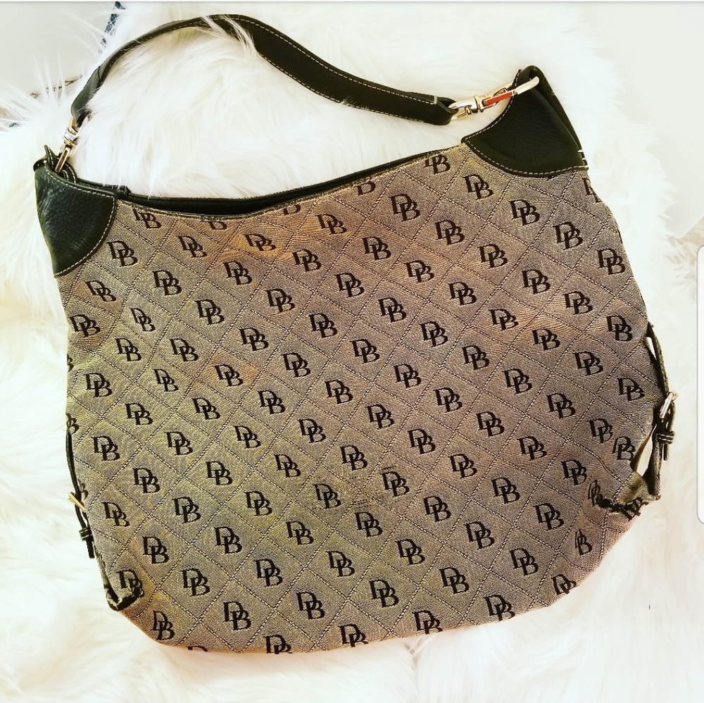 Dooney & Bourke Canvas Monogram Hobo Bag
